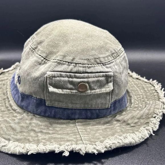 Orlando Bucket Hat Unisex One Size Green Drawstring Tie Side Pocket Jhats - Picture 5 of 6